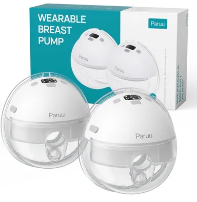 Paruu P16 Hands-Free Breast Pump Wearable, Wearable Breast Strong Suction, Low Noise, 4 Modes & 12 L