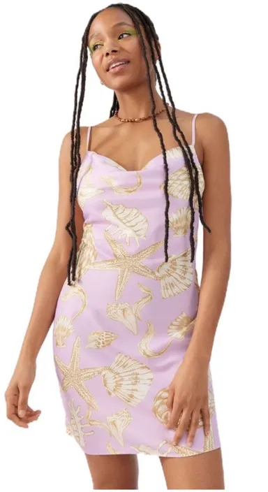 Urban Outfitters Mallory Sea Shell Mini Slip Dress