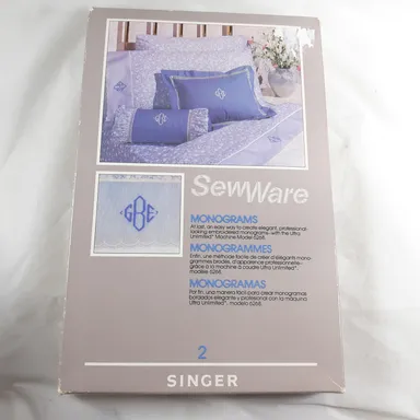 Singer SewWare Alphabet Numbers Cartridge Vintage Sewing Software