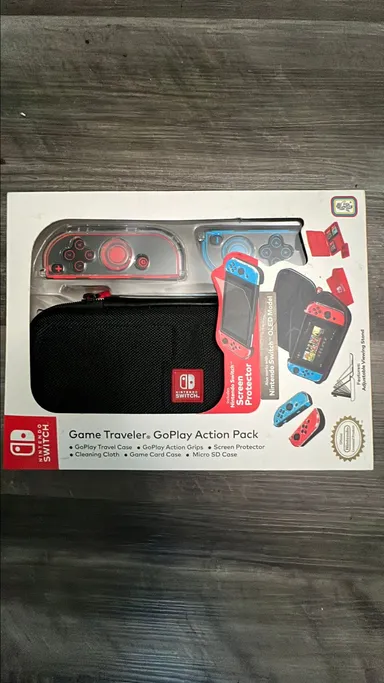 Nintendo, switch game traveler, go, play, action, pack, travel, case