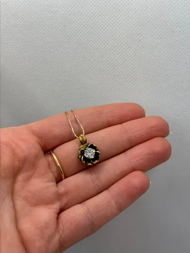 Antique gold diamond pendant