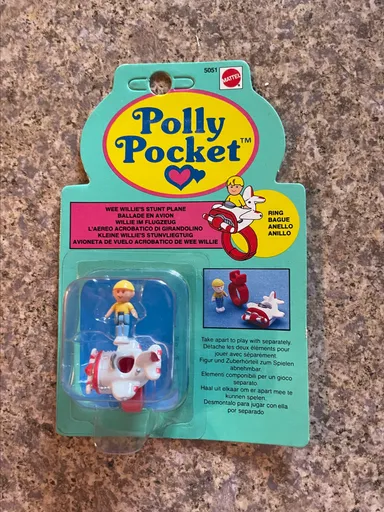 Polly pocket Wee willies stunt plane Uncirculated