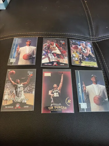 GROUP OF 6 TIM DUNCAN ROOKIE CARDS