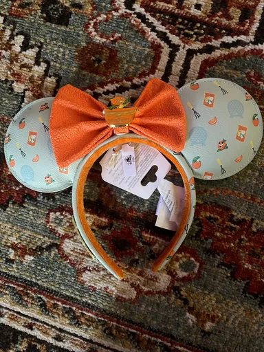 2024 Disney Parks Epcot Flower & Garden Orange Bird Minnie Ear Headband