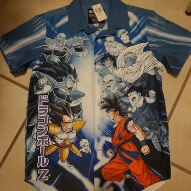 NEW with Tag Dragon Ball Z Characters Woven Button-Up Goku Vegeta shirt
Dragon Ball Z Characters Wov
