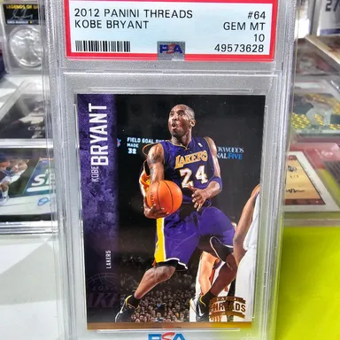 Kobe Bryant 2012 Panini Threads PSA 10 - Lakers (Pop 5)