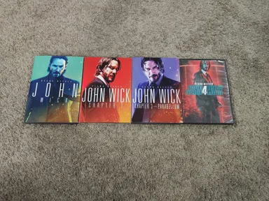 John Wick 1-4 Complete DVD Movie Lot 