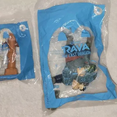 Lot Of 2 Raya The Last Dragon Happy Meal Toys Tong New Factory Sealed Package, Yong #8, Ongi #5