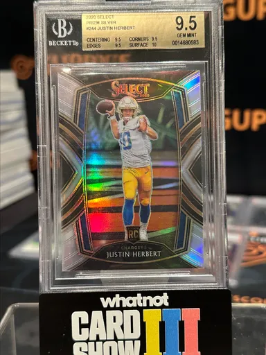 2020 Select Justin Herbert Prizm Silver #244 Chargers BGS 9.5