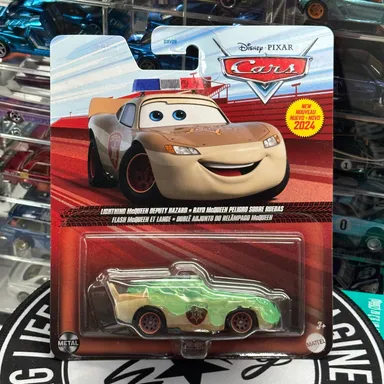 2024 Disney Pixar Cars Lightning McQueen Deputy Hazard (Glow In The Dark!) NEW