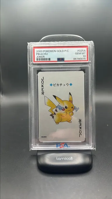 2000 Pokemon Gold Version Playing Cards Pikachu Joker PSA GEM MT 10