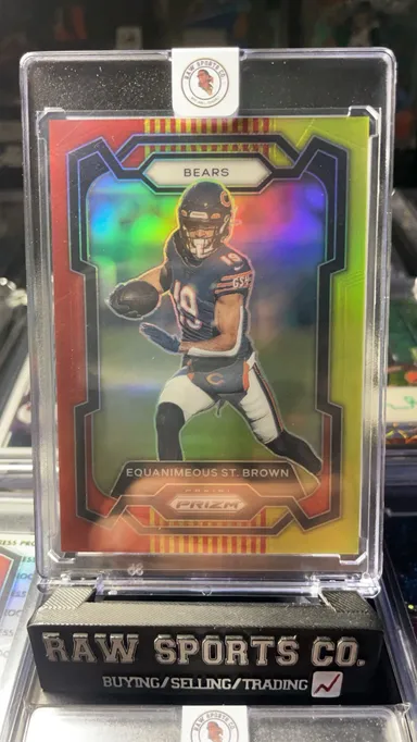 Equanimeous St Brown Red and Yellow Prizm /44 SSP! Chicago Bears