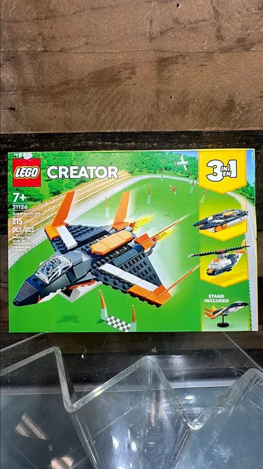 Lego Creator 3 In 1 Supersonic Jet Plane Helicopter Speed Boat Set 31126 New