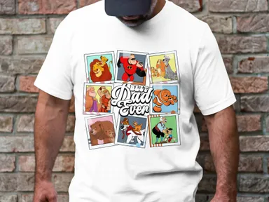 Best Dad Ever Disney Characters Adults/Kids Unisex Tshirt