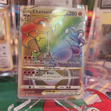 🌈🔥NM+Rainbow Charizard VSTAR 🔥🌈