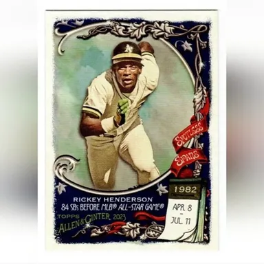 Rickey Henderson ⚾ MLB Baseball Trading Card 🔥 Oakland Athletics #24