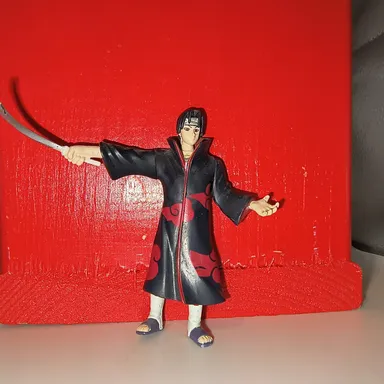 2002 Akatsuki Ninja Itachi Uchiha 3" Action Figure Naruto Shonen Jump Shippuden