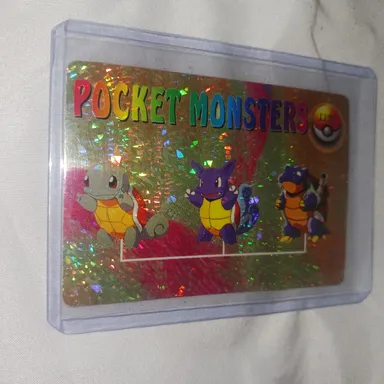 POCKET MONSTERS #1192 ICECRACKED HOLO SQUIRTLE EVOLUTION & #1196 PSYDUCK EVOLUTION NONHOLO