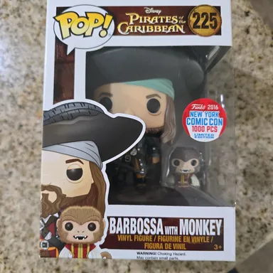 Funko Pop! Barbossa with Monkey 2016 NYCC 1000 Pcs Exclusive