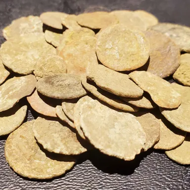 (QTY 20) Random uncleaned ancient Roman/Greek/Byzantine bronze coins
