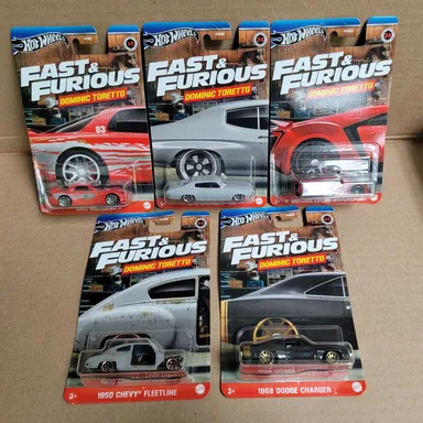 2024 Hot Wheels Dominic Toretto Fast & Furious 5 Car Set