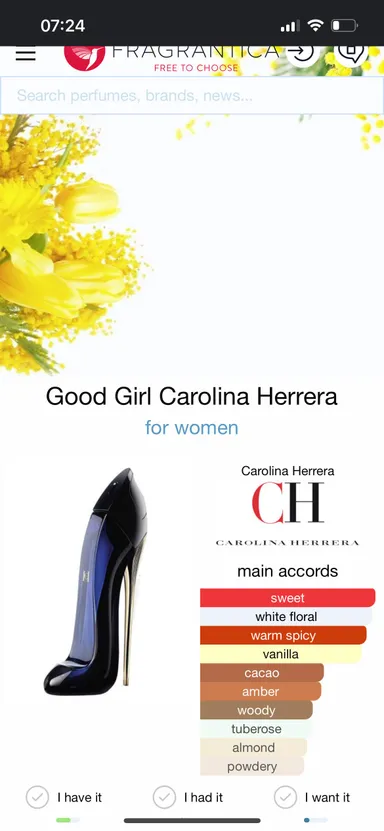 NIB Carolina Herrera Good Girl eau de parfum for women 1 Fl. Oz. 30 ml.