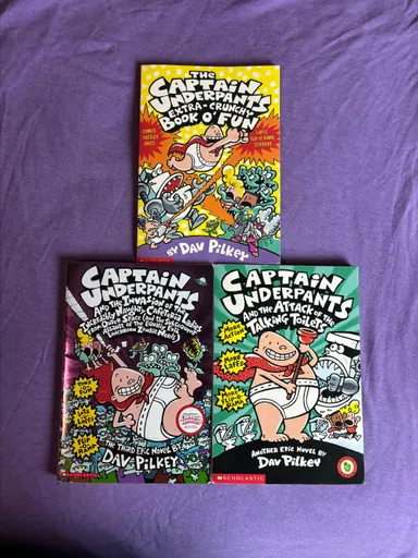 3 captain underpants books bundle
