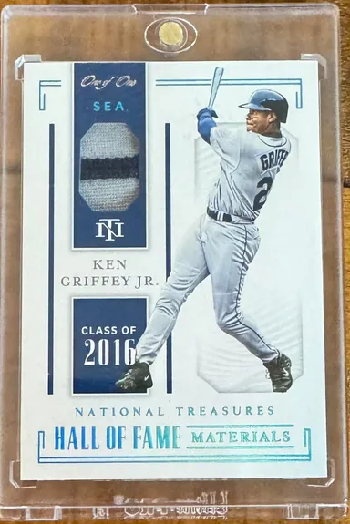 Ken Griffey Jr. 2019 National Treasures Hall of Fame Materials Platinum One of One 1/1