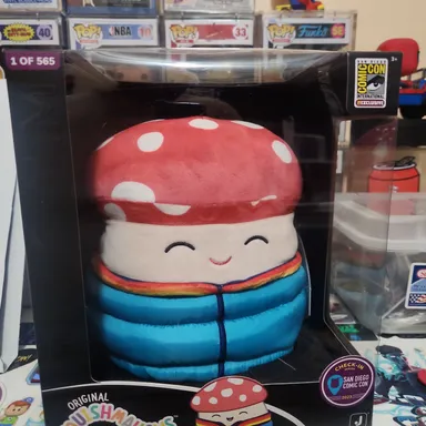 SDCC 2023 Jazwares Squishmallows Malcolm Mushroom Check-In Series LE 565 Rare