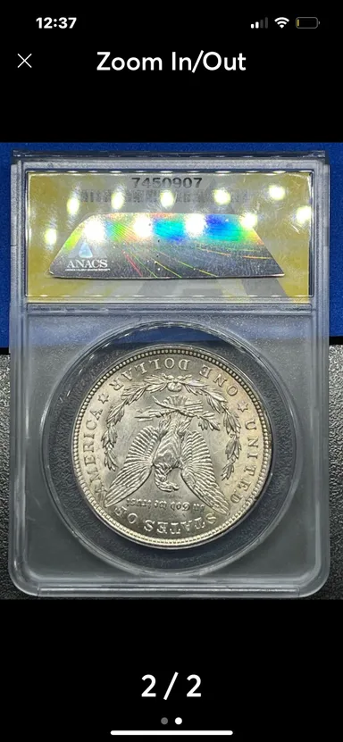 Morgan Silver Dollar 1921  ANACS  MS61 T3