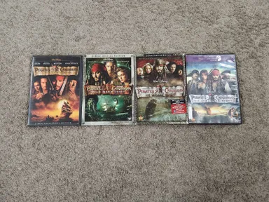 Pirates Of The Caribbean 1-4 DVD Set 