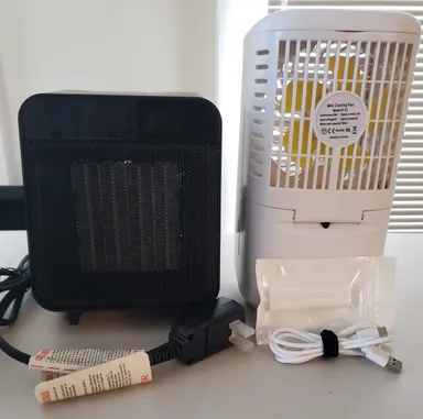  Personal Air Cooler and Ceramic Heater Bundle