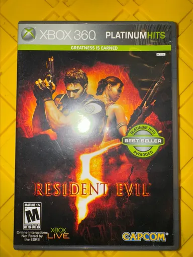 Resident Evil 5 Platinum Hits Xbox 360 Complete w/ Manual