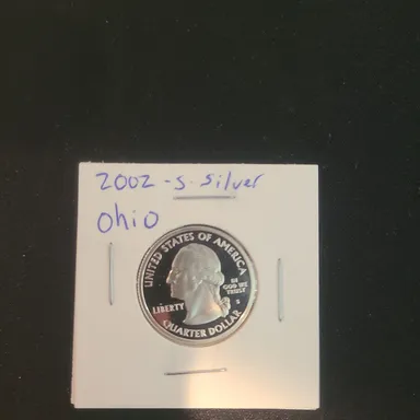 2002 90% Silver Ohio 25c