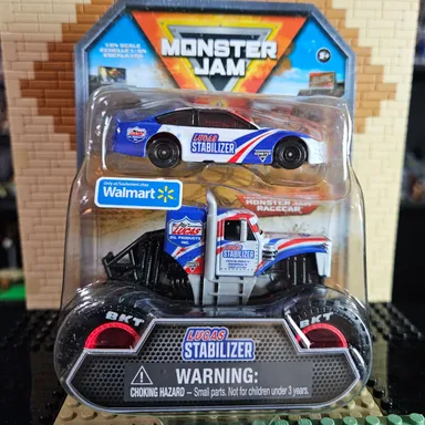 921, Monster Jam Lucas Stabilizer truck and race car pack