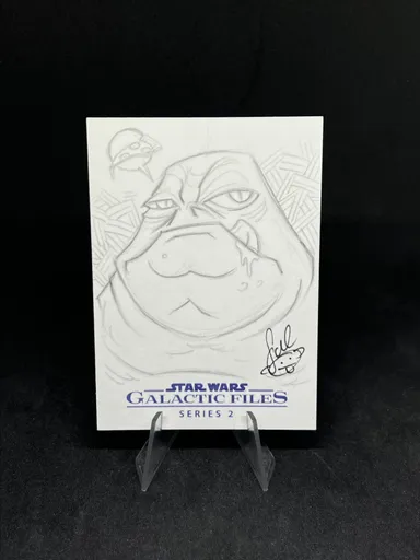 2013 Star Wars Galactic Files 2 Sketch Card Jabba The Hutt Dennis Salvatier 1/1