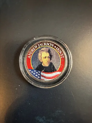 Andrew Jackson colorized quarter