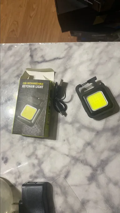 Cob rechargeable keychain light