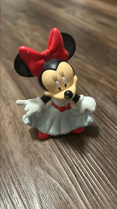 McDonald's Minnie Mouse red white dress Disney Pixar toy figure