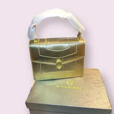 Bulgari BVLGARI Handbags T. Leather Golden