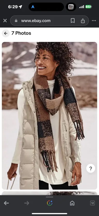 Jill ~ NEW Gorgeous Cozy Plush Plaid Blanket Scarf ~ NWT  Our cozy scarf has a season-perfect plaid