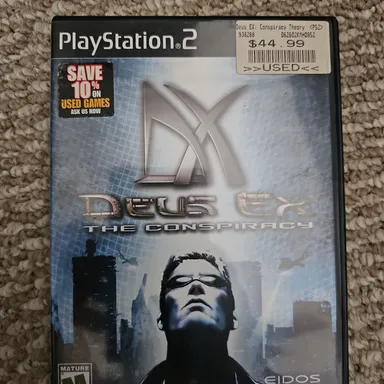 DEUS EX THE CONSPIRACY PS2. CIB W/REG
