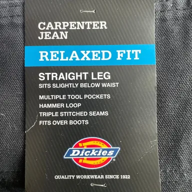 2 pairs!!Dickies Carpenter Pants Jeans 42x30Relaxed Fit Canvas Workwear NWT! 2pairs!