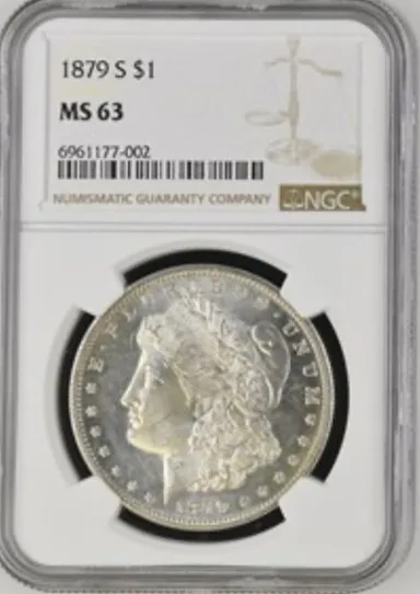 1879S NGC Graded MS63 Morgan Silver Dollar