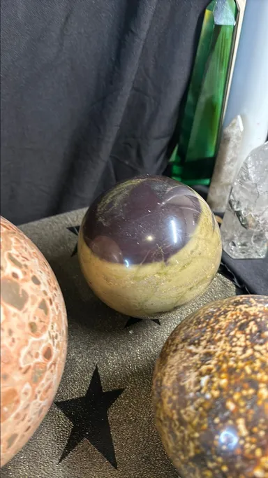 Green opal sphere
