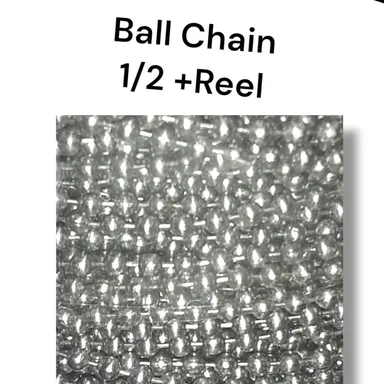 Stainless steel metal ball and chain necklace stock. small beads 1/2 + spool 2 pounds of it!