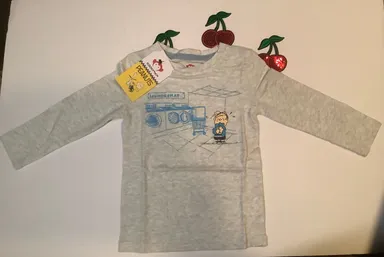 Appaman Peanuts Graphic Tee 2T - MSRP $39 NWT, Color: Cloud - Laundromat
