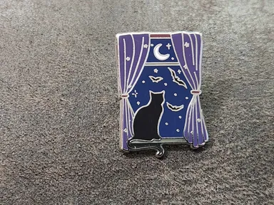 Black Cat Enamel Pin   