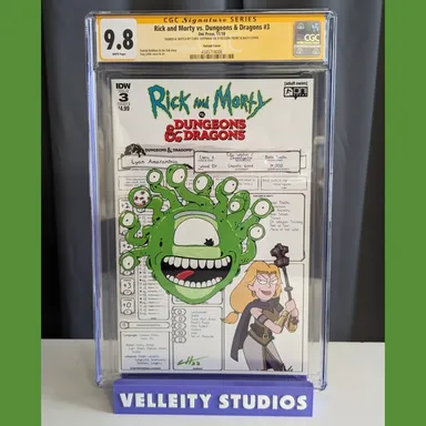 CGC 9.8 Rick and Morty vs Dungeons & Dragons 3 Remark OA Pickle Rick Beholder