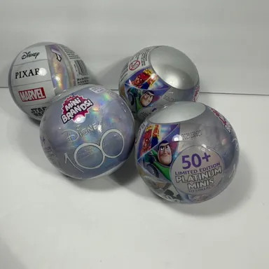 Set of 4 Disney Mini Brands Surprise Mystery Balls